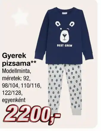 Gyerek pizsama 1 db