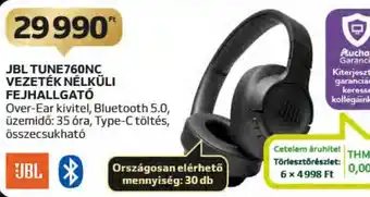 Auchan JBL TUNE760NC VEZETÉK NÉLKÜLI FEJHALLGATÓ 1 db ajánlat