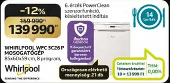 Auchan WHIRLPOOL WFC 3C26 P MOSOGATÓGÉP ajánlat