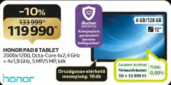 Auchan HONOR PAD 8 TABLET ajánlat