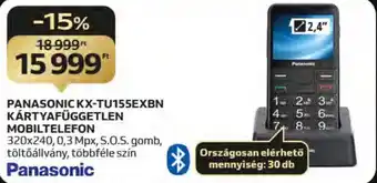 Auchan PANASONIC KX TU155EXBN KÁRTYAFÜGGETLEN MOBILTELEFON ajánlat
