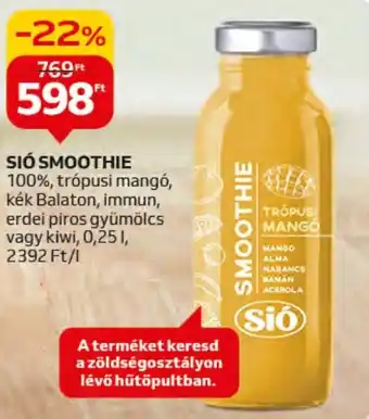 Auchan SIÓ SMOOTHIE 0,25l ajánlat
