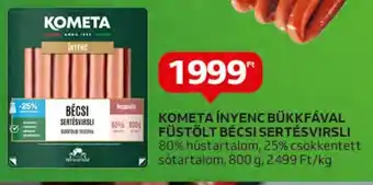 Auchan KOMETA ÍNYENC BÜKKFÁVAL FÜSTÖLT BÉCSI SERTÉSVIRSLI 800g ajánlat