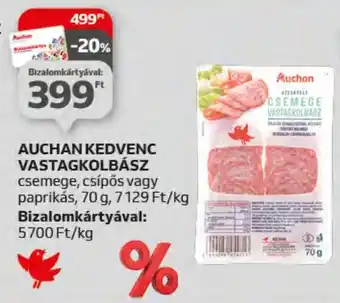 Auchan AUCHAN KEDVENC VASTAGKOLBÁSZ 70g ajánlat