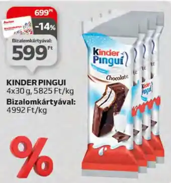 Auchan KINDER PINGUI 4x30 g ajánlat
