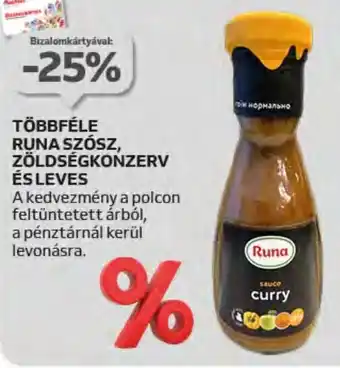 Auchan TÖBBFÉLE RUNA SZÓSZ, ZÖLDSÉGKONZERV ÉS LEVES ajánlat