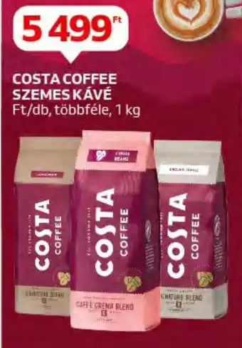 Auchan COSTA COFFEE SZEMES KÁVÉ 1 kg ajánlat