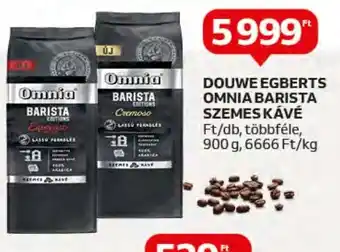 Auchan DOUWE EGBERTS OMNIA BARISTA SZEMES KÁVÉ 900 g ajánlat