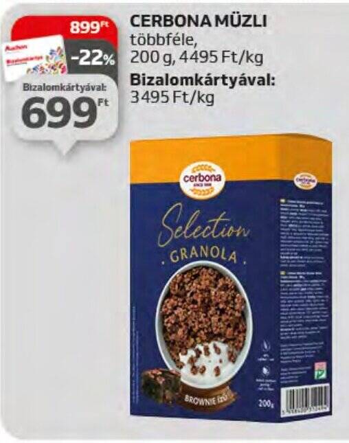 Auchan CERBONA MÜZLI 200g ajánlat