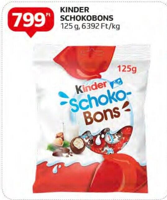 Auchan KINDER SCHOKOBONS 125g ajánlat