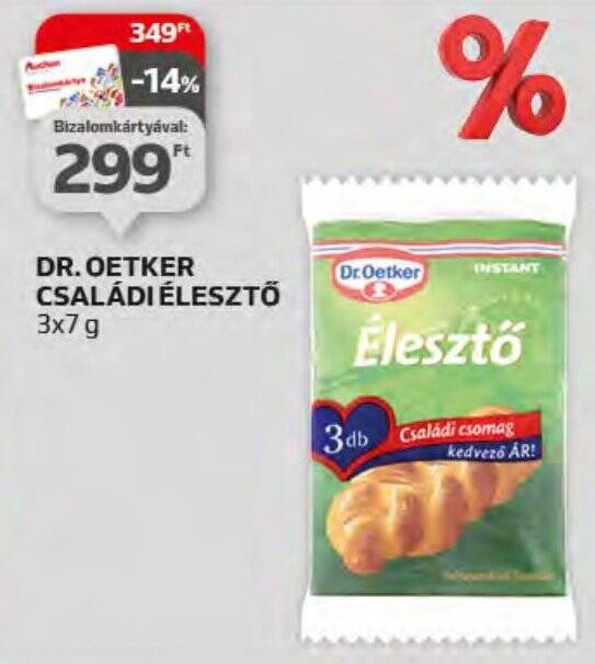 Auchan DR. OETKER CSALÁDI ÉLESZTŐ 3x7 g ajánlat