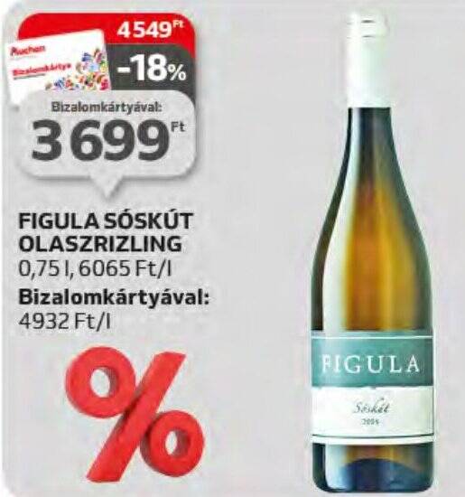Auchan FIGULA SÓSKÚT OLASZRIZLING 0,75l ajánlat