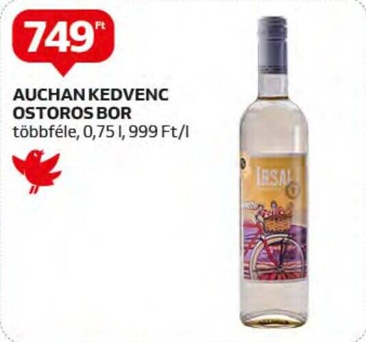 Auchan AUCHAN KEDVENC OSTOROS BOR 0,75l ajánlat