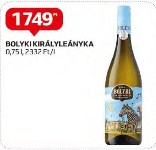 Auchan BOLYKI KIRÁLYLEÁNYKA 0,75l ajánlat