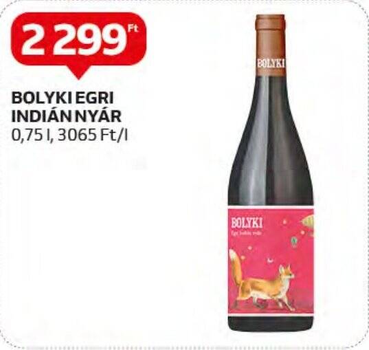 Auchan BOLYKI EGRI INDIÁN NYÁR 0,75l ajánlat