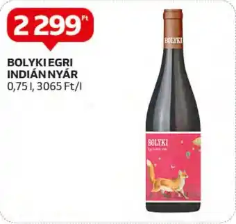 BOLYKI EGRI INDIÁN NYÁR 0,75l