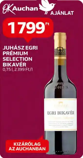 Auchan JUHÁSZ EGRI PRÉMIUM SELECTION BIKAVÉR 0,75l ajánlat
