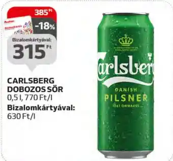 Auchan CARLSBERG DOBOZOS SÖR 0,5l ajánlat