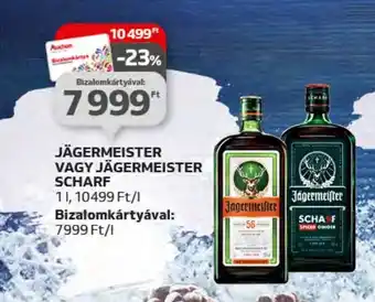 Auchan JÄGERMEISTER VAGY JÄGERMEISTER SCHARF 1l ajánlat