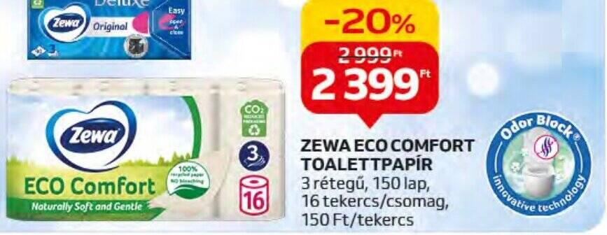 Auchan ZEWA ECO COMFORT TOALETTPAPÍR ajánlat