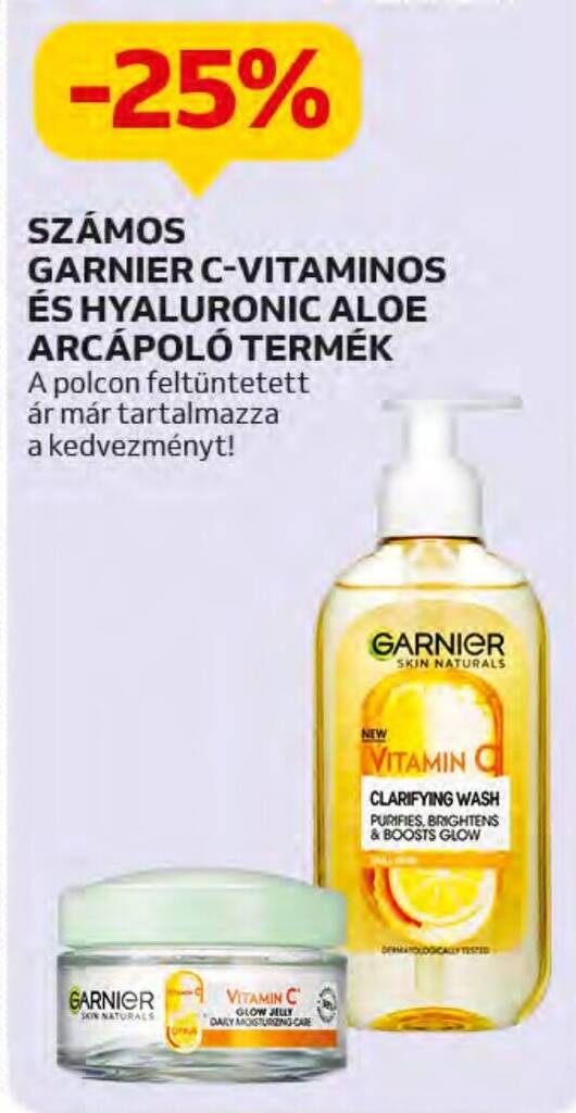 Auchan SZÁMOS GARNIER C-VITAMINOS stb. ajánlat