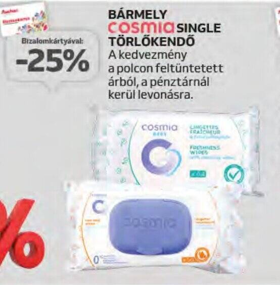 Auchan BÁRMELY COSMIC SINGLE TÖRLŐKENDŐ ajánlat