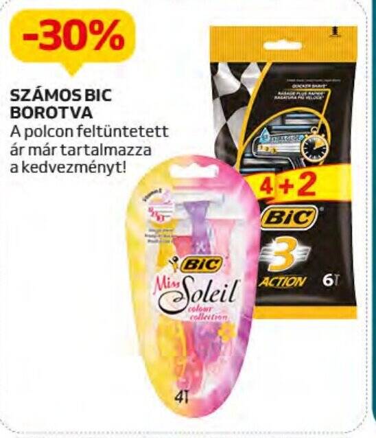 Auchan SZÁMOS BIC BOROTVA ajánlat