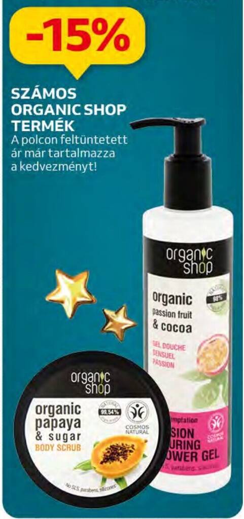 Auchan SZÁMOS ORGANIC SHOP TERMÉK ajánlat