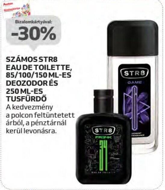 Auchan SZÁMOS STR8 EAU DE TOILETTE 85 - 250 ml ajánlat