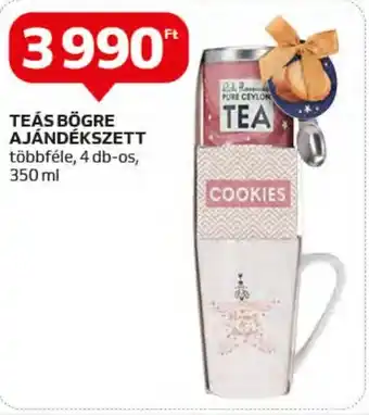 Auchan TEÁS BÖGRE AJÁNDÉKSZETT 4 db ajánlat