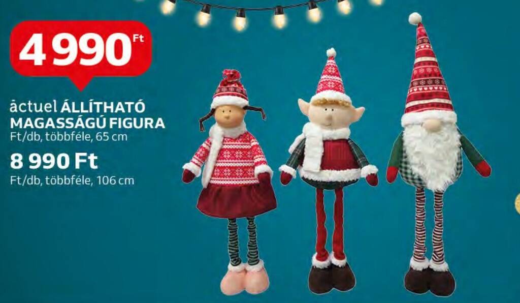 Auchan actuel ÁLLÍTHATÓ MAGASSÁGÚ FIGURA 1 db ajánlat
