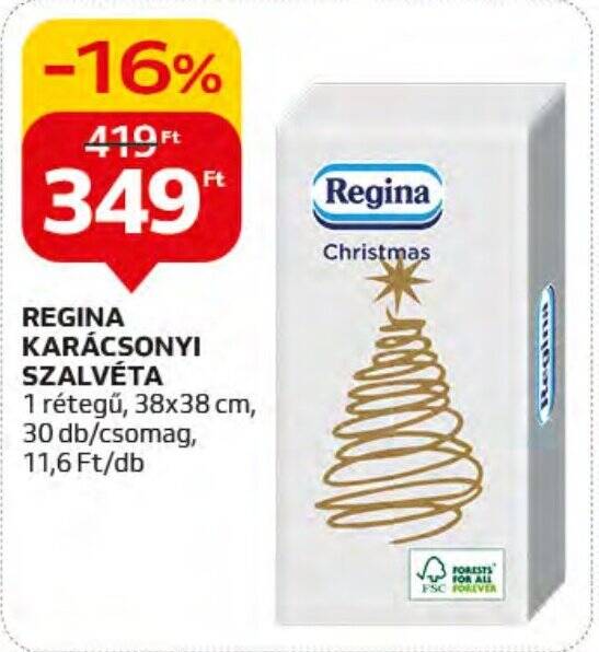 Auchan REGINA KARÁCSONYI SZALVÉTA 30 db ajánlat