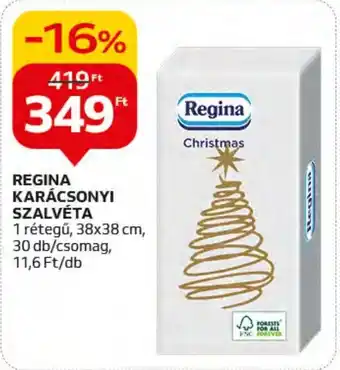 Auchan REGINA KARÁCSONYI SZALVÉTA 30 db ajánlat
