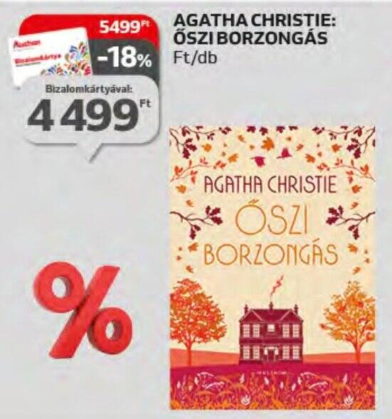 Auchan AGATHA CHRISTIE: ŐSZI BORZONGÁS 1 db ajánlat