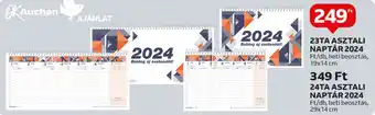 Auchan 23TA ASZTALI NAPTÁR 2024 1 db ajánlat