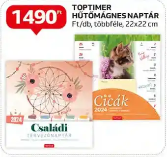TOPTIMER HŰTŐMÁGNES NAPTÁR 1 db