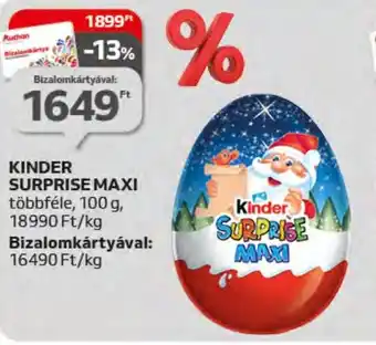 Auchan KINDER SURPRISE MAXI 100 g ajánlat