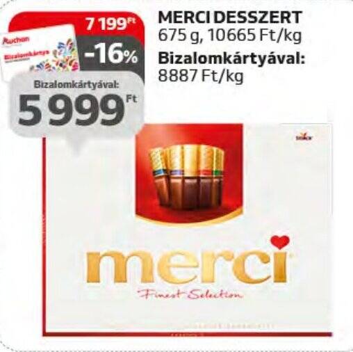Auchan MERCI DESSZERT 675 g ajánlat