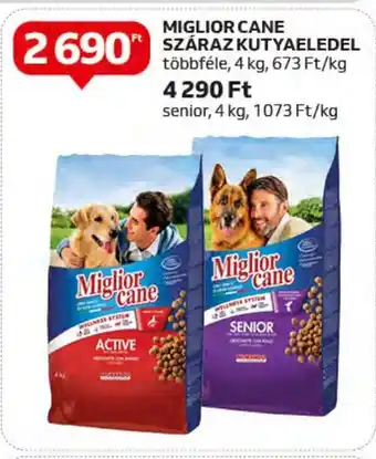Auchan MIGLIOR CANE SZÁRAZKUTYAELEDEL 4 kg ajánlat