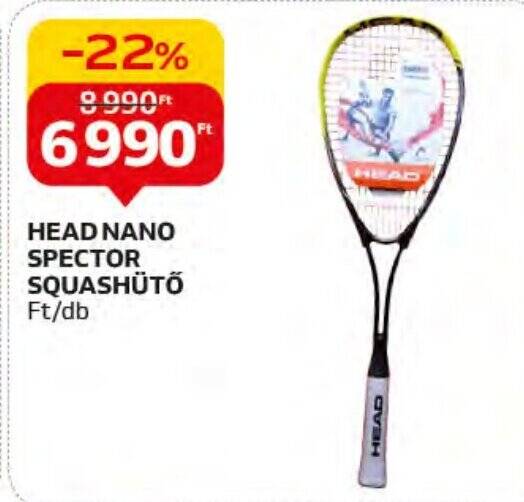 Auchan HEAD NANO SPECTOR SQUASHÜTŐ 1 db ajánlat