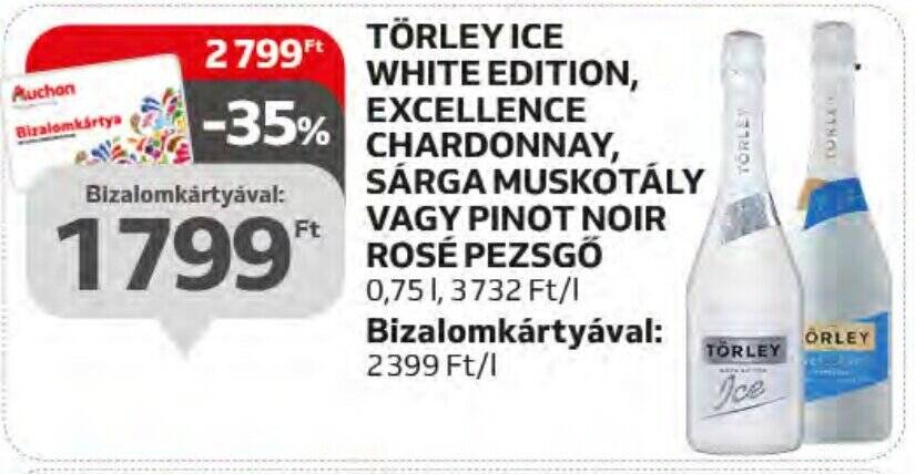 Auchan TÖRLEY ICE WHITE EDITION stb. 0,75 l ajánlat
