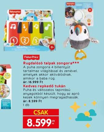 Spar Fisher-Price Rugdalózó talpak zongora stb. 1 db ajánlat