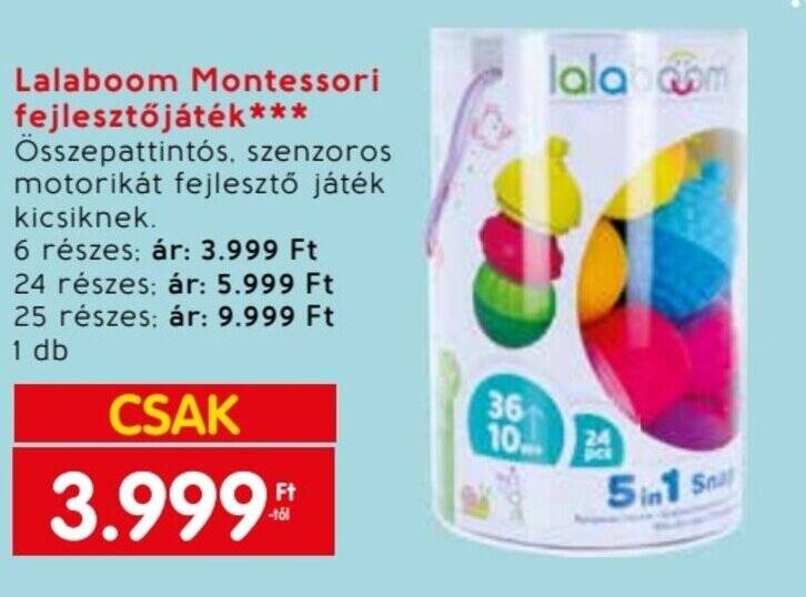 Spar Lalaboom Montessori fejlesztőjáték 6 - 25 részes ajánlat