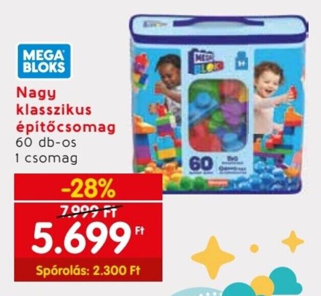 Spar MEGA BLOKS Nagy klasszikus építőcsomag 60 db ajánlat