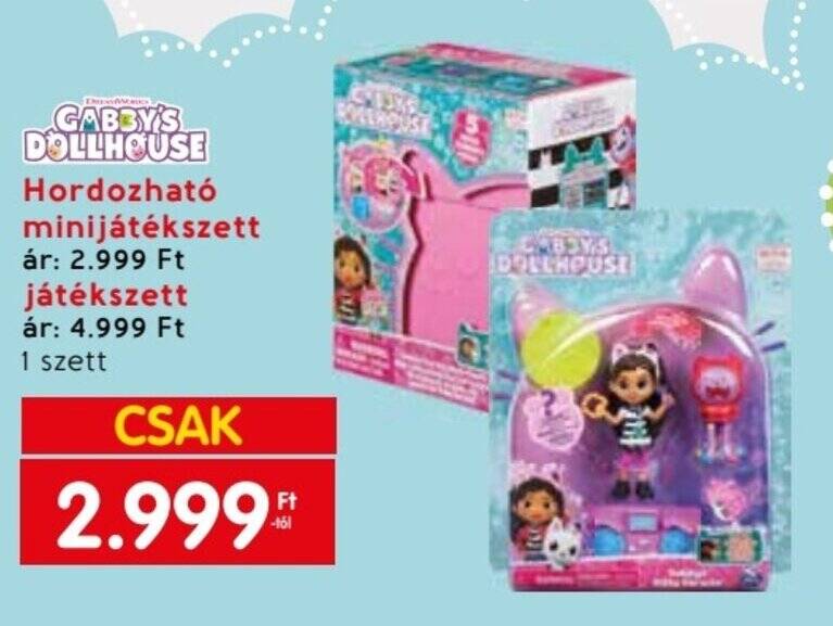 Spar GABBY'S DOLLHOUSE Hordozható minijátékszett stb. ajánlat