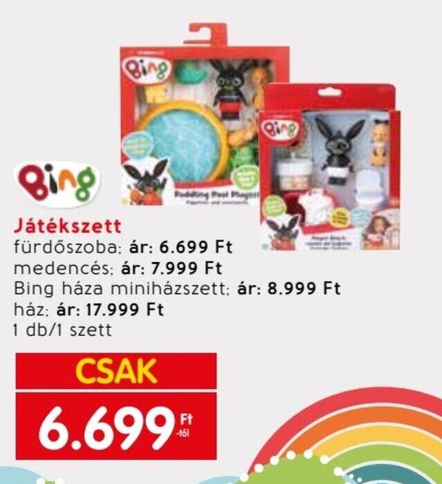 Spar Bing Játékszett ajánlat