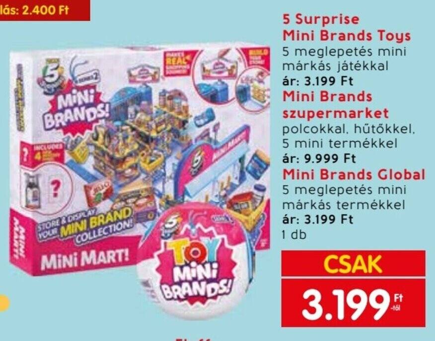 Spar 5 Surprise Mini Brands Toys stb. 1 db ajánlat