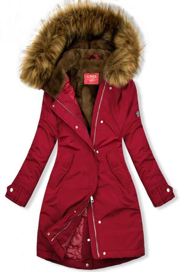 Butikmoda Átmeneti bélelt parka - vörös színű ajánlat