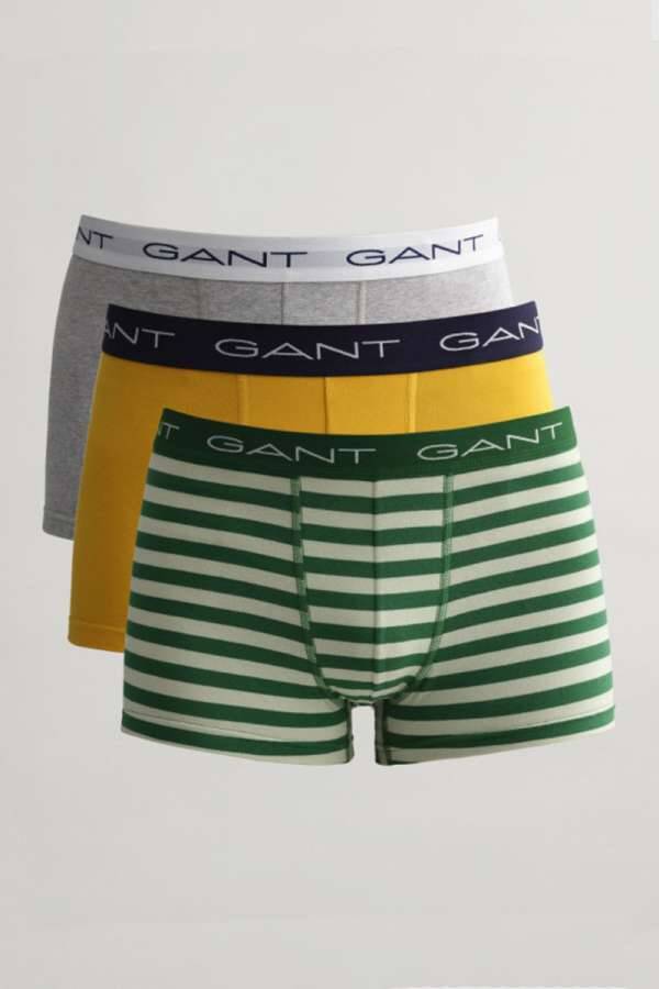 Gant Alsónemű gant yarn-dyed stripe trunk 3-pack zöld ajánlat