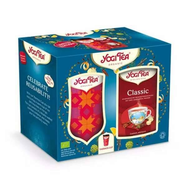 Yoga Bazaar Ajándékszett thermobögrével - yogi tea ajánlat